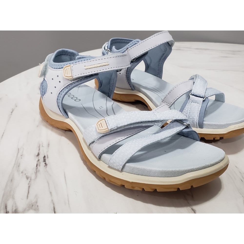 ECCO OFFROAD ROAM WOMENS OUTDOOR SANDALS NUBUCK SIZE 37 EU (6-6.5 US) pale blue - Picture 7 of 7